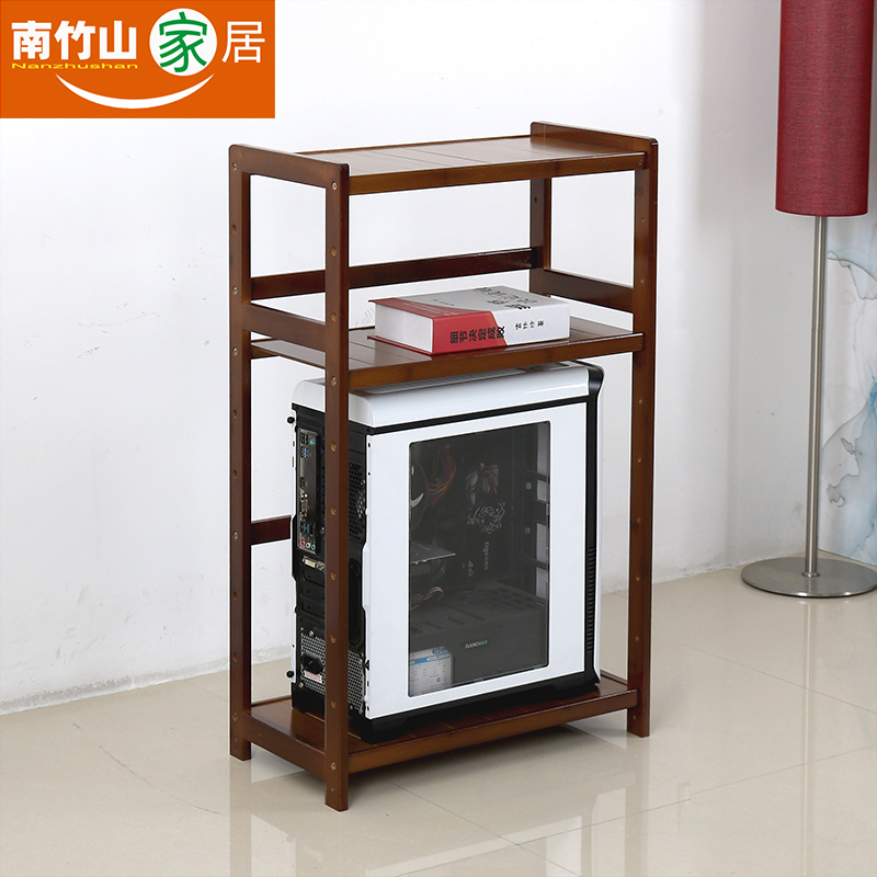 电脑主机托架台式机箱柜打印机置物架一体箱柜架子落地机底座收纳