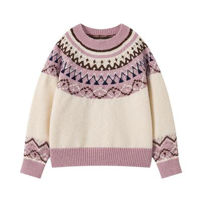 LittleNaive女童费尔岛毛衣