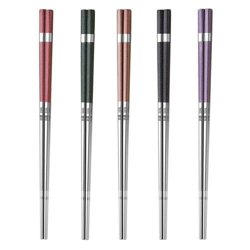 316L不锈钢筷子家用食品级抗菌防霉高档防滑家庭一人一筷专用餐具