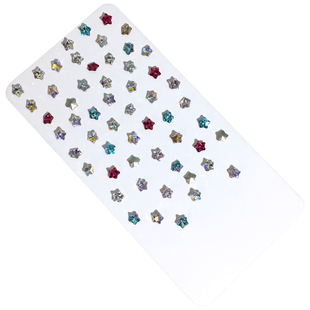 DANA100颗胖五角星彩色美甲钻海星4mm新款尖底小型号迷你钻石