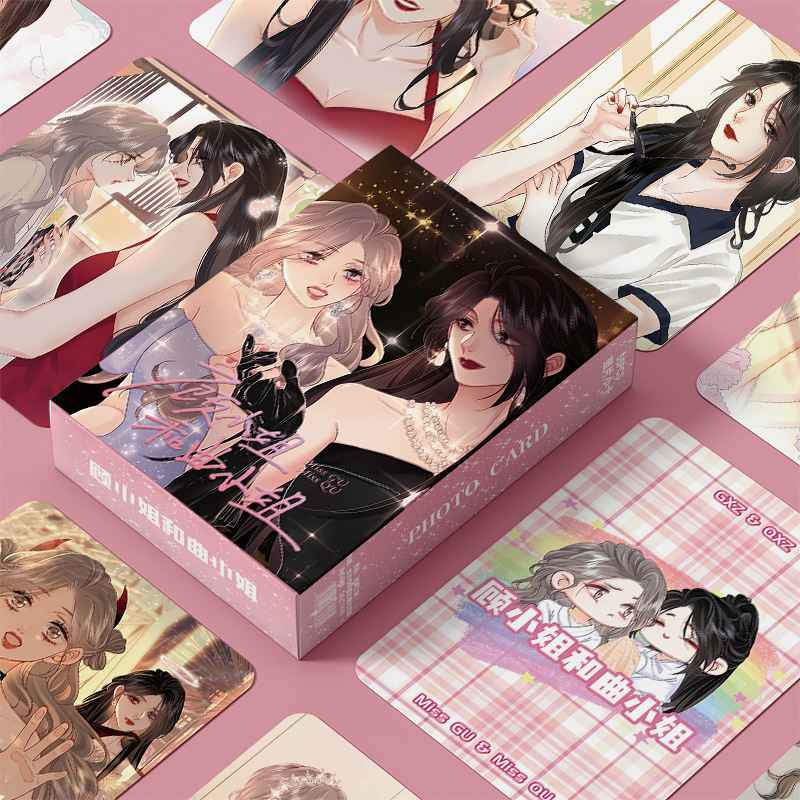 顾小姐和曲小姐55张镭射小卡小说周边盒装LOMO卡曲熙之顾熙之漫画