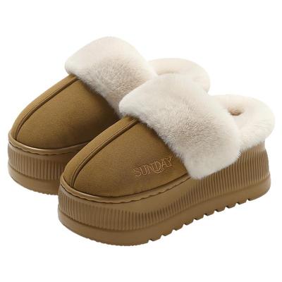 勃肯厚底增高棉拖鞋女款秋冬季