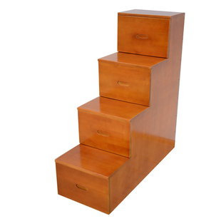 实木家用两用抽屉式储物柜上下铺可收纳柜台阶木梯子阳台阁楼楼梯