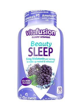 【自营】vitafusion美国褪黑素软糖5mg褪黑素软糖90粒睡眠安瓶