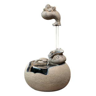 新中式悬壶流水摆件家居禅意空间茶室书房办公室桌面创意循环水景