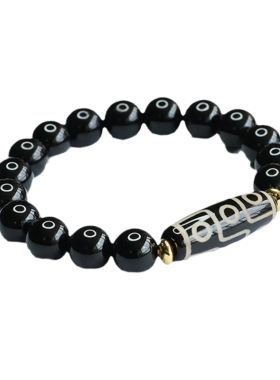 九眼天珠手串黑玛瑙手链水晶珠宝新中式民族风手饰品情侣闺蜜礼物