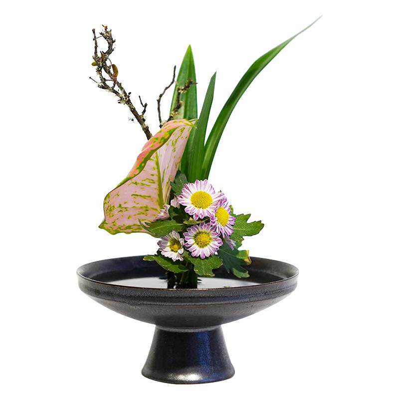 特价清仓处理剑山插花器禅意日式器皿中式花器花瓶花盆花盘