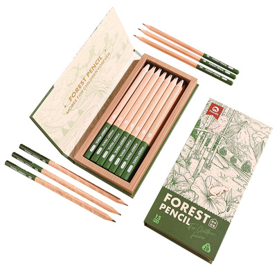 mobee儿童彩色铅笔油性彩铅画画小学生一二年级美术专用24色36色48色素描幼儿园初学者绘画2bhb考试洞洞笔