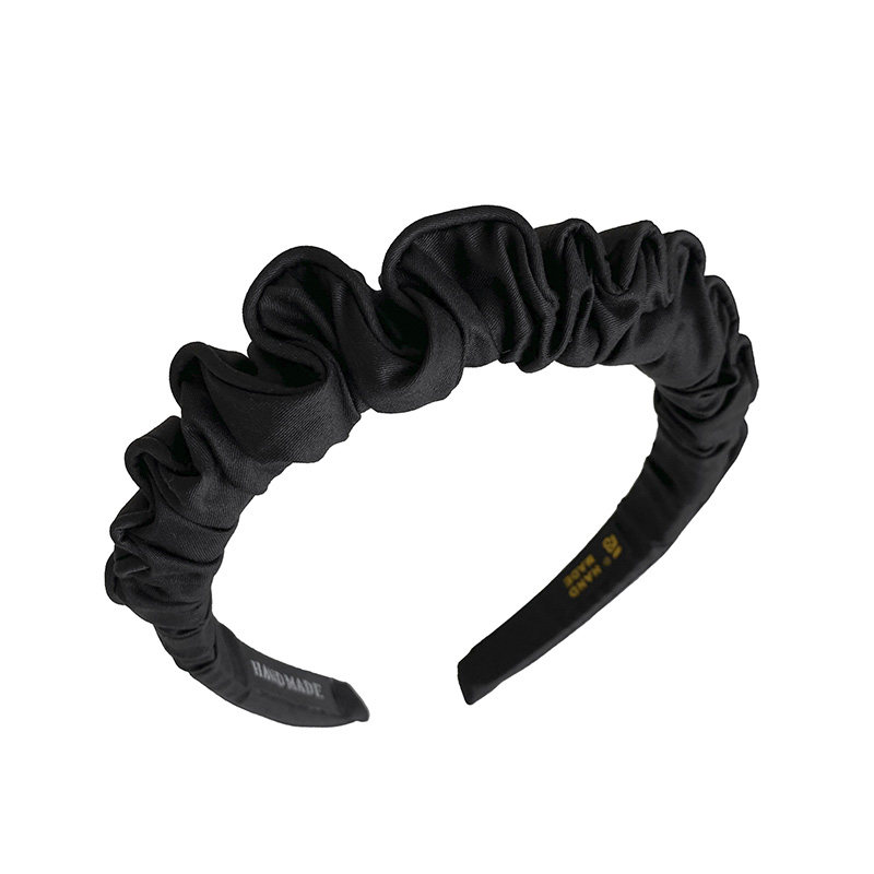 高级感小香风布艺褶皱发箍明星同款高颅顶气质压发发卡头窟女款秋