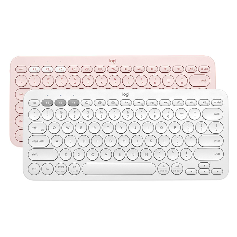 罗技K380粉色无线蓝牙pebble鼠标便携键盘K480平板ipad安卓mac