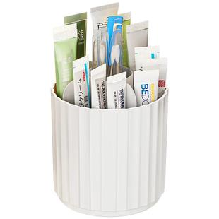 旋转药膏收纳盒分格管状药品乳膏整理神器桌面条状软膏药物置物架