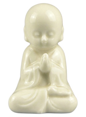 煮雪定瓷桌面造像摆件