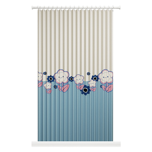 浴室防水浴帘套装加厚防水布免打孔卫生间高档折叠隐形淋浴隔断帘