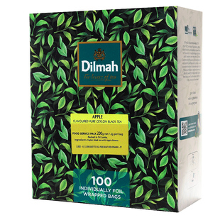 Dilmah迪尔玛苹果味红茶 锡兰红茶茶包斯里兰卡红茶包袋泡茶100片