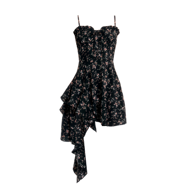 vock纯欲小众暗黑浪漫连衣裙