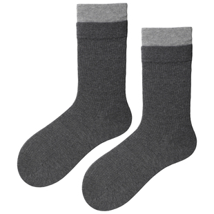 撞色双罗口袜子女堆堆袜春秋款运动百搭无骨秋冬季中筒袜竖纹棉袜