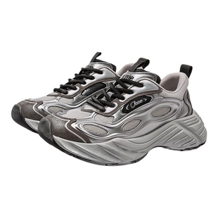 it izzue 男鞋2025年秋季新款厚底增高老爹鞋时尚百搭透气运动鞋