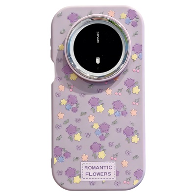 ins风小清新温柔紫色碎花适用华为mate60pro手机壳新款高级感mate70网红手机套mate80pro硅胶外壳防摔保护套