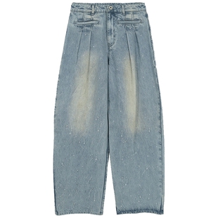 YOUWEI【优惠专属】牛仔裤做旧钉珠蛋形女直筒显瘦Y5123201