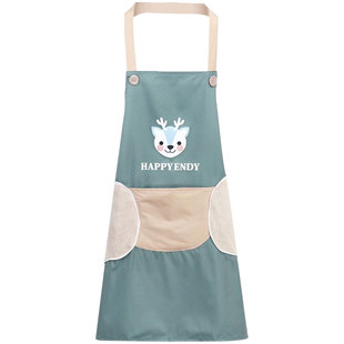 2026新款围裙女厨房家用防水防油夏季工作服时尚薄款长袖罩衣大人