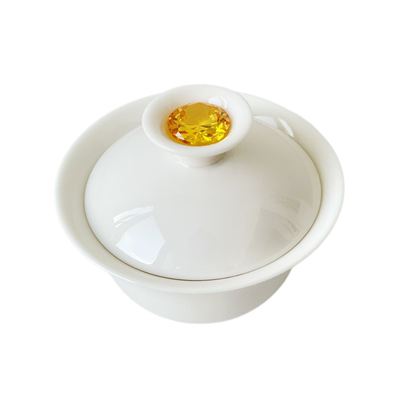 STATEMENT 金黄钻石盖碗/diamond gaiwan 轻中式茶饮迷你盖碗