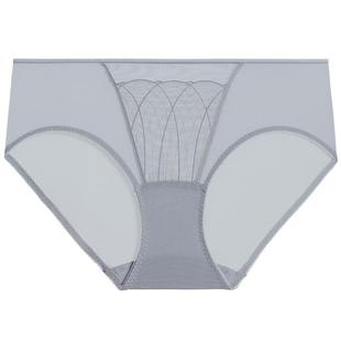 3条179元|爱慕24AW丝路花雨内裤女棉质底裆性感蕾丝中腰平角裤