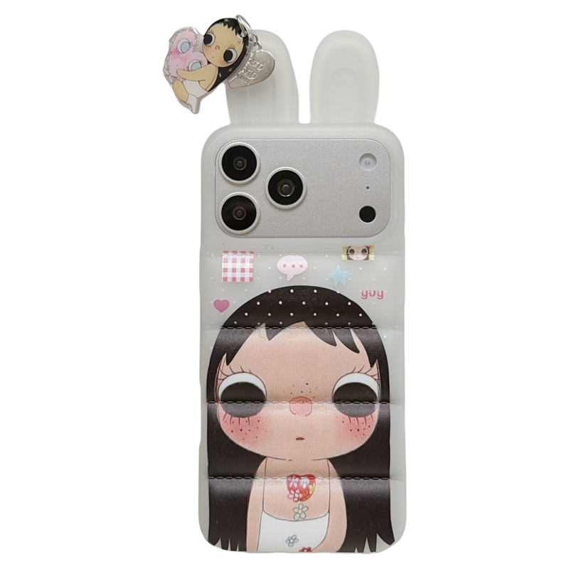 jze ins可爱立体兔耳朵卡通小玉适用苹果17ProMax手机壳iphone15pro新款16pro少女心17pro防摔手机套14软硅胶
