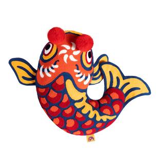 爱诗乐『锦鲤』异形抱枕喜庆新年红色摆件客厅沙发腰靠枕刺绣靠垫