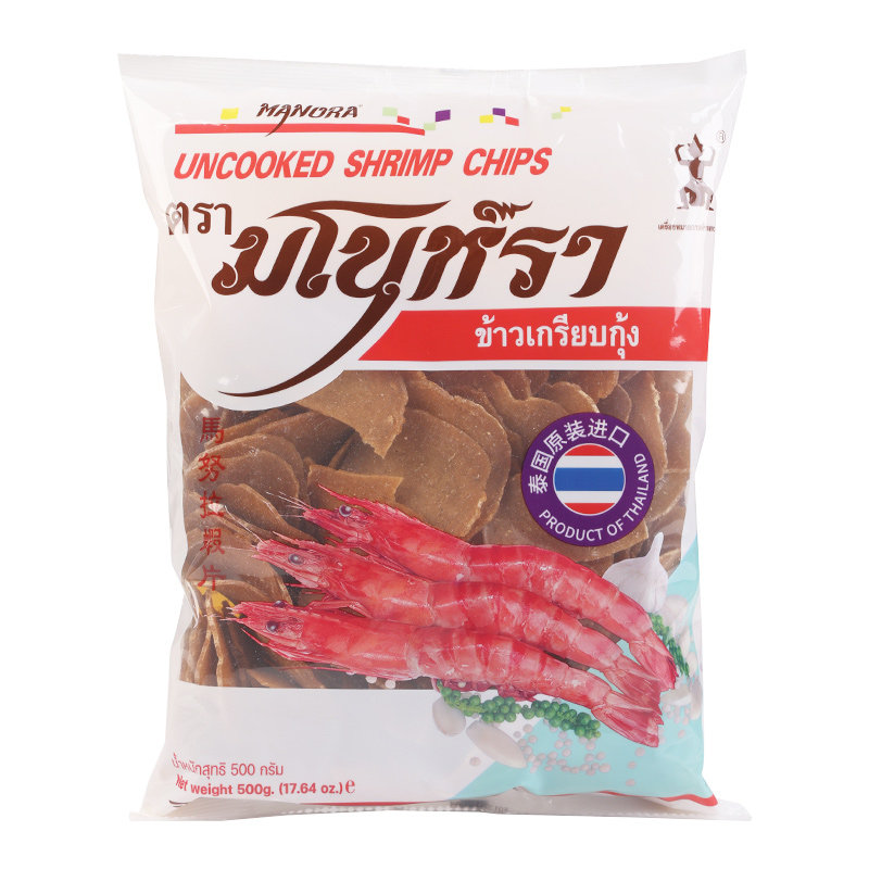泰国马努拉虾片进口泰式蒜味零食