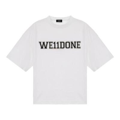 WE11DONE 男女同款短袖圆领印花纯棉T恤银泰百货精品 301574