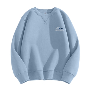 班尼路S&K春季休闲圆领卫衣男时尚新款青少年宽松百搭加绒厚外套A