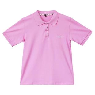 潮兰娜新款妈妈装短袖t恤女纯棉运动polo衫夏款中老年翻领T恤上衣