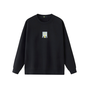 中领宽松休闲卫衣卫裤男士秋冬季加绒加厚立领半拉链男生新款2025