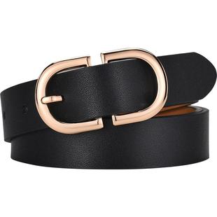 金利来皮带女士真皮针扣腰带女简约ins风牛仔裤腰封头层牛皮裤带