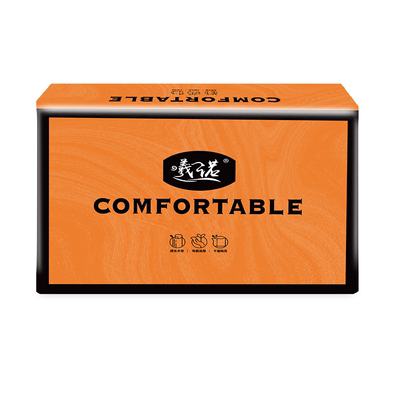 曦诺橙色4层加厚抽纸300张