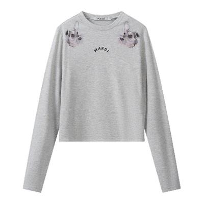 Mardi小狗印花刺绣女卫衣