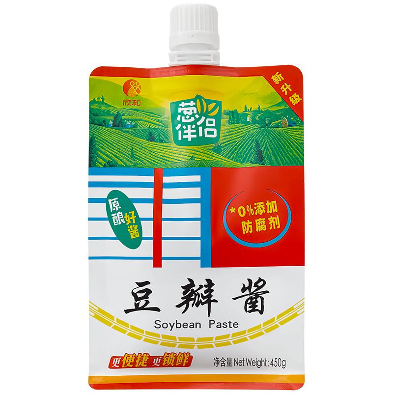 葱伴侣豆瓣酱450g 六月香原酿酱便捷袋装 东北大豆酱炒菜蘸食酱
