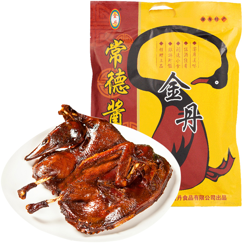 金丹酱板鸭湖南常德特产美食特辣风干香辣手撕老鸭肉香辣零食小吃