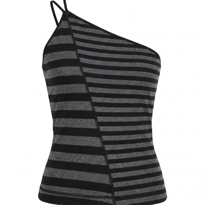 NATURAY不对称条纹解构吊带