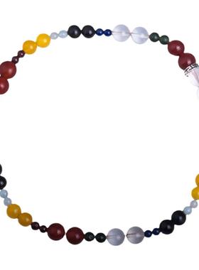 玛瑙水晶手串海蓝宝石