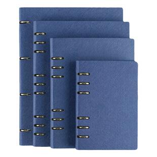 A5活页本可拆卸商务办公记事本A6B5皮面笔记本定制封面A4四孔活页夹外壳工作会议记录日记本文具本子可印LOGO