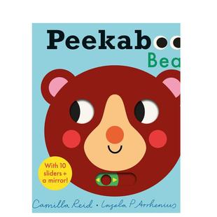 【预售】躲猫猫:小熊 滑滑乐机关书(附带安全镜)英文儿童趣味进口原版外版书纸板书3-6周岁Peekaboo BearCamilla ReidNosy Cr