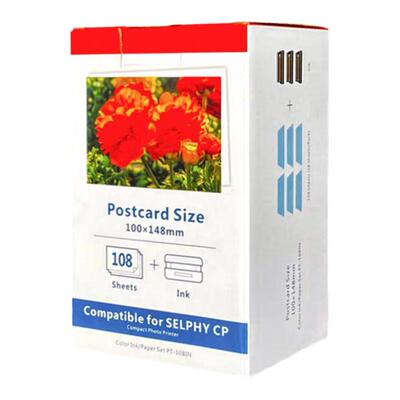 适用佳能CP1300 CP1200CP910热升华6寸相纸KP108IN相片打印纸墨盒