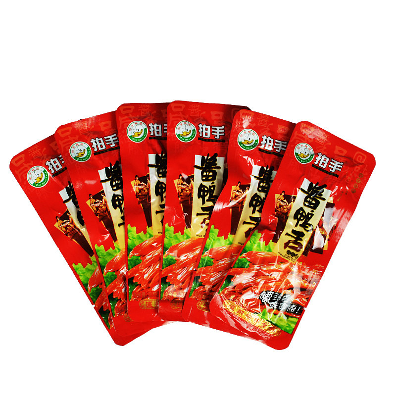 拍手温州特产称重独立包装鸭舌头