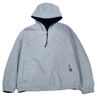 新款双面穿夹克男士拼料卫衣宽松百搭高级感撞色休闲拉链开衫外套