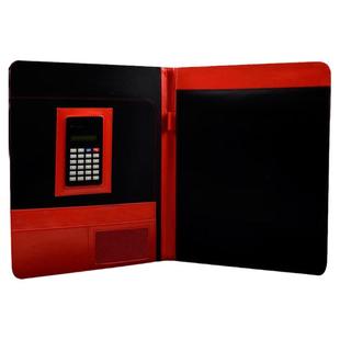 凯萨KAISA 美式多功能文件夹A4皮pu面资料夹笔记本拍纸本保护套收纳夹A5A4律所销售票据收纳册活页夹皮面夹