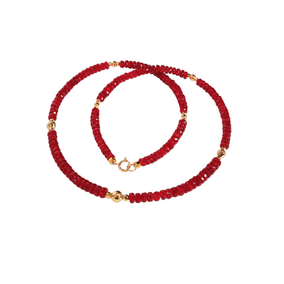 大颗粒红宝石项链彩宝颈饰