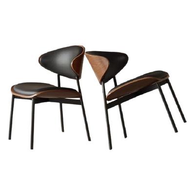 帕沙曼实木餐椅复古风家用软包靠背书桌椅意式极简餐桌椅子梳妆椅