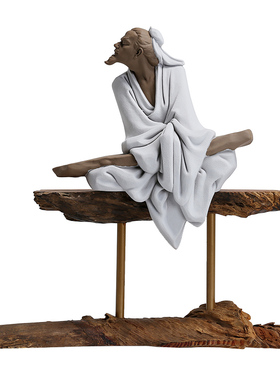 茶玩达摩装饰陆羽摆件紫砂禅意