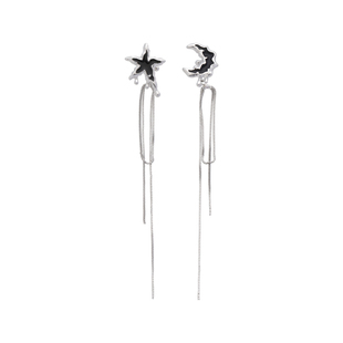 KANSAI星星月亮流苏耳夹无耳洞耳骨夹女高级感甜酷辣妹耳挂耳饰品